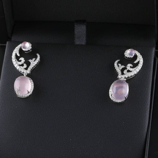 Timantti/ruusukvartsikorvakorut 11,16 ct Sarah Ho (SKU 681)