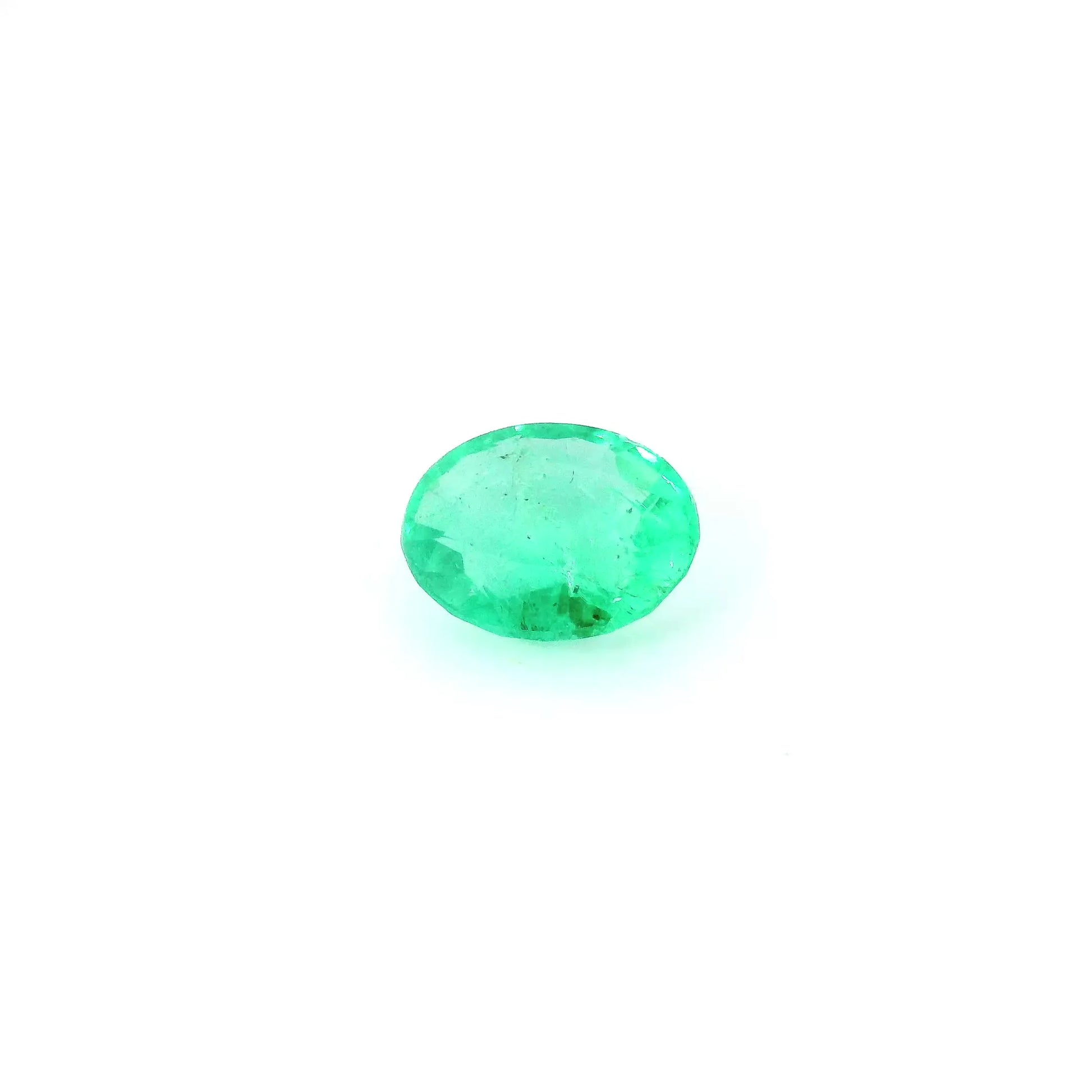 0.80ct Oval Natural Emerald (Colour Green, Clarity Moderately Included, Cut Faceted)