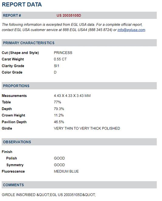 Timanttisormus 0,55 ct (SKU 732)