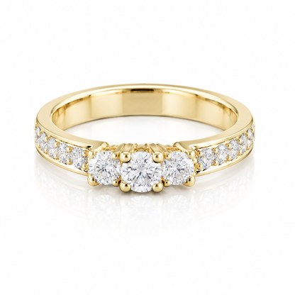 Kultajousi timanttisormus 0,40ct (SKU 1159)