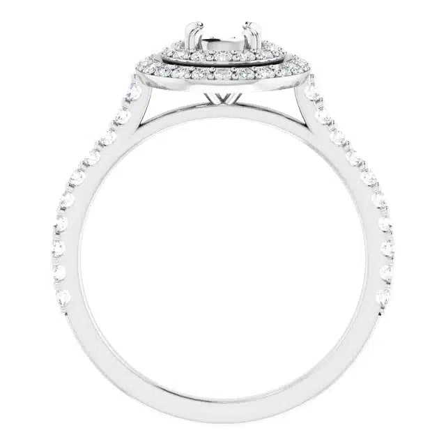 Semi-mount runkotimanteilla 0,37ct (SKU 1103)