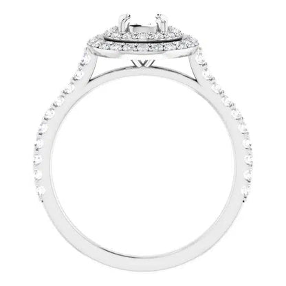 Semi-mount runkotimanteilla 0,37ct (SKU 1103)