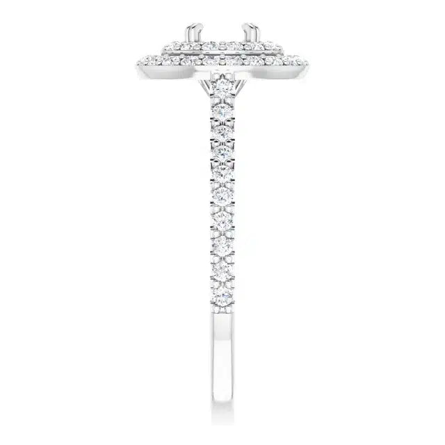 Semi-mount runkotimanteilla 0,37ct (SKU 1103)