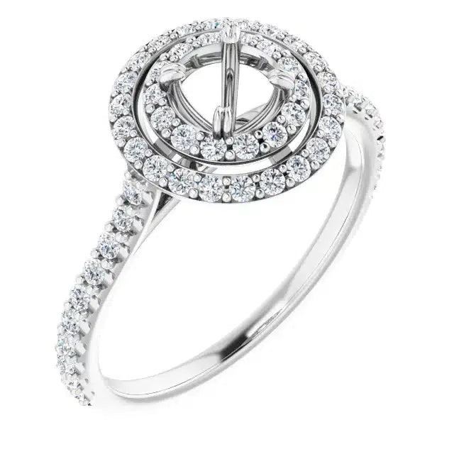 Semi-mount runkotimanteilla 0,37ct (SKU 1103)