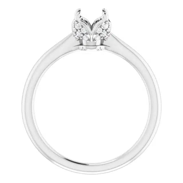 Semi-mount runkotimanteilla 0,12ct (SKU 1104)