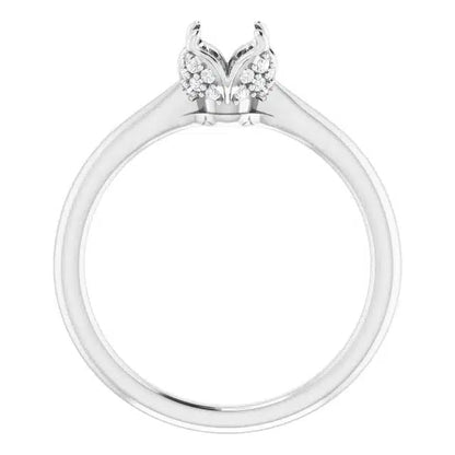 Semi-mount runkotimanteilla 0,12ct (SKU 1104)