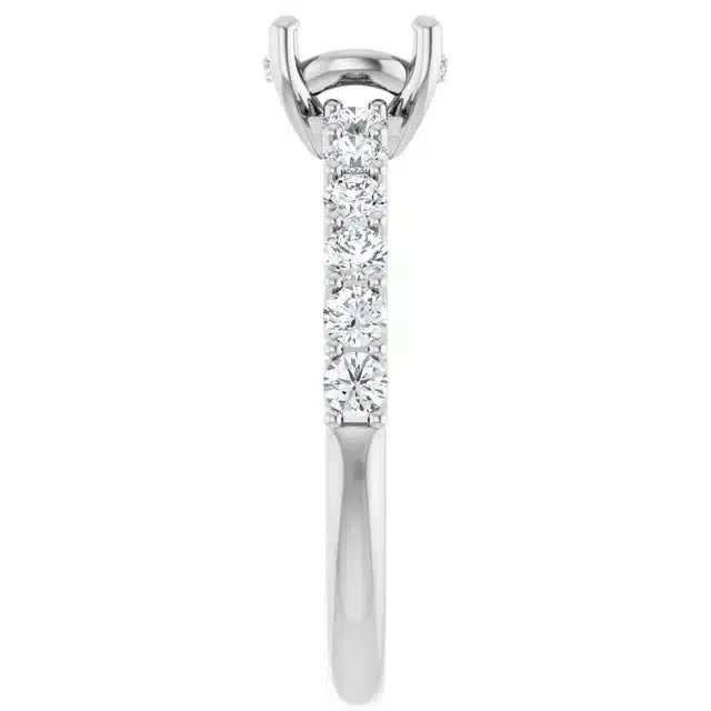 Semi-mount runkotimanteilla 0,62ct (SKU 1105)