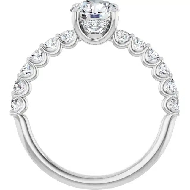 Semi-mount runkotimanteilla 0,62ct (SKU 1105)