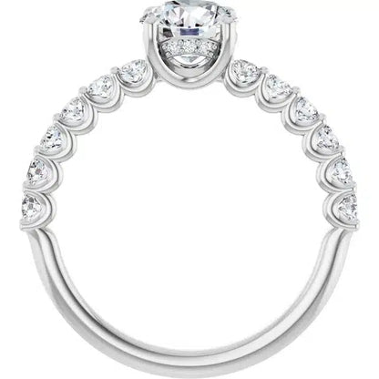 Semi-mount runkotimanteilla 0,62ct (SKU 1105)