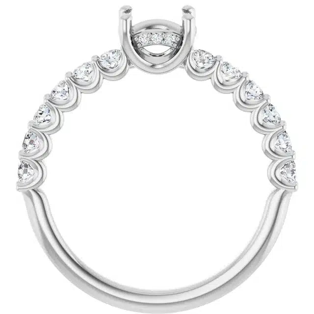 Semi-mount runkotimanteilla 0,62ct (SKU 1105)