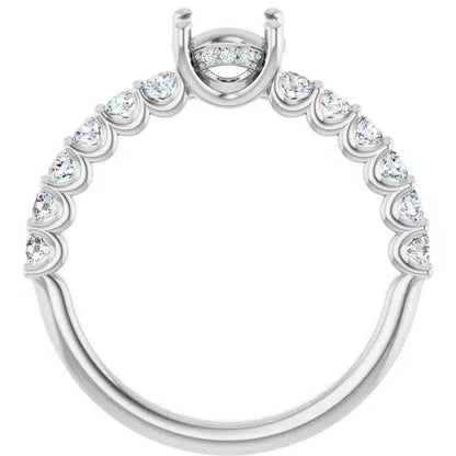 Semi-mount runkotimanteilla 0,62ct (SKU 1105)