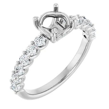Semi-mount runkotimanteilla 0,62ct (SKU 1105)