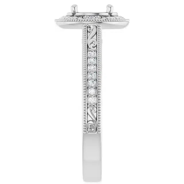 Semi-mount runkotimanteilla 0,16ct (SKU 1106)