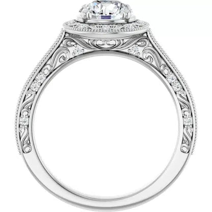 Semi-mount runkotimanteilla 0,16ct (SKU 1106)