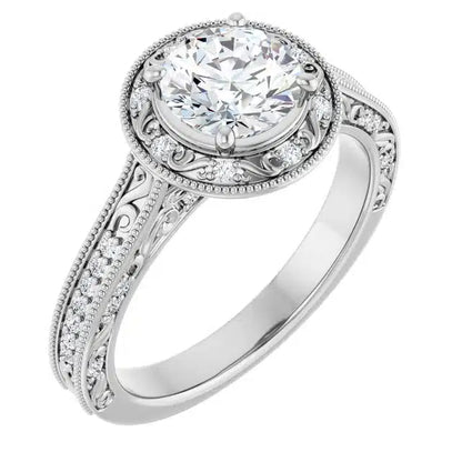 Semi-mount runkotimanteilla 0,16ct (SKU 1106)