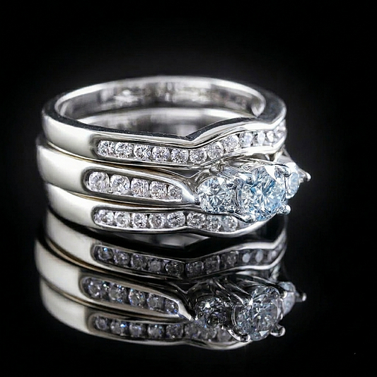 Timanttisormus trio 1,00 ct (SKU 869)