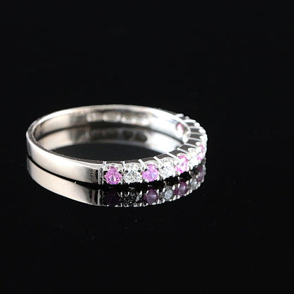 Kultajousi princess Christina timantti/safiirisormus n.0,28ct (SKU 1111)