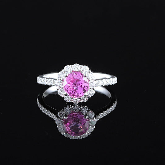 Timantti/safiirisormus n.1,268 ct (SKU 1140)