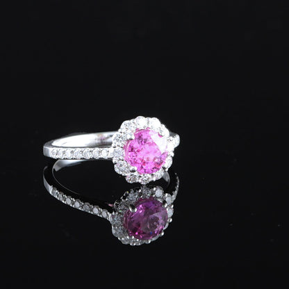 Timantti/safiirisormus n.1,268 ct (SKU 1140)