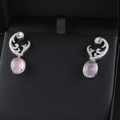 Timantti/ruusukvartsikorvakorut 11,16 ct Sarah Ho (SKU 681)