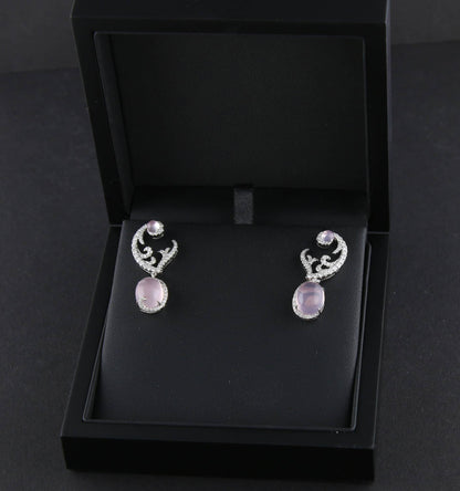 Timantti/ruusukvartsikorvakorut 11,16 ct Sarah Ho (SKU 681)