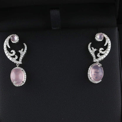 Timantti/ruusukvartsikorvakorut 11,16 ct Sarah Ho (SKU 681)