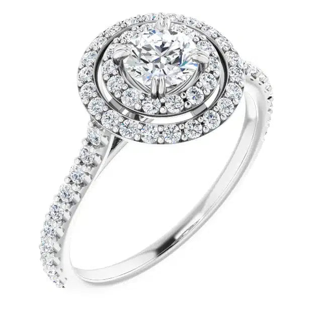 Semi-mount runkotimanteilla 0,37ct (SKU 1103)