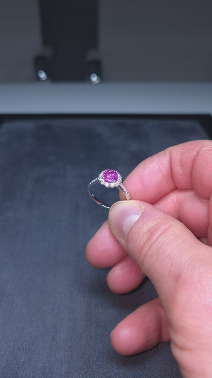 Timantti/safiirisormus n.1,268 ct (SKU 1140)