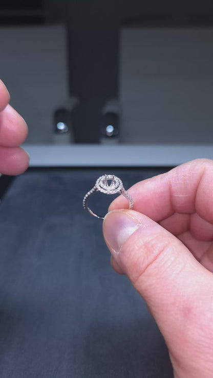 Semi-mount runkotimanteilla 0,37ct (SKU 1103)