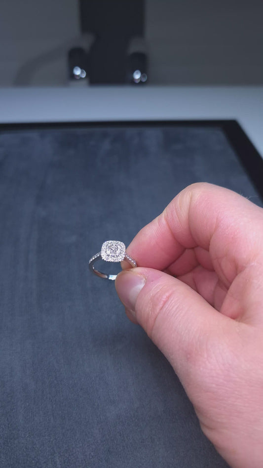 Kultajousi timanttisormus 0,54 ct (SKU 1138)