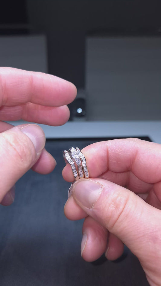 Timanttisormus trio 1,00 ct (SKU 869)