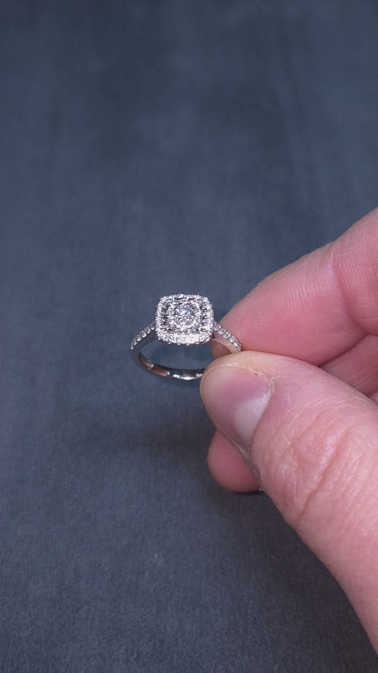 Kultajousi timanttisormus 0,64ct (SKU 1155)