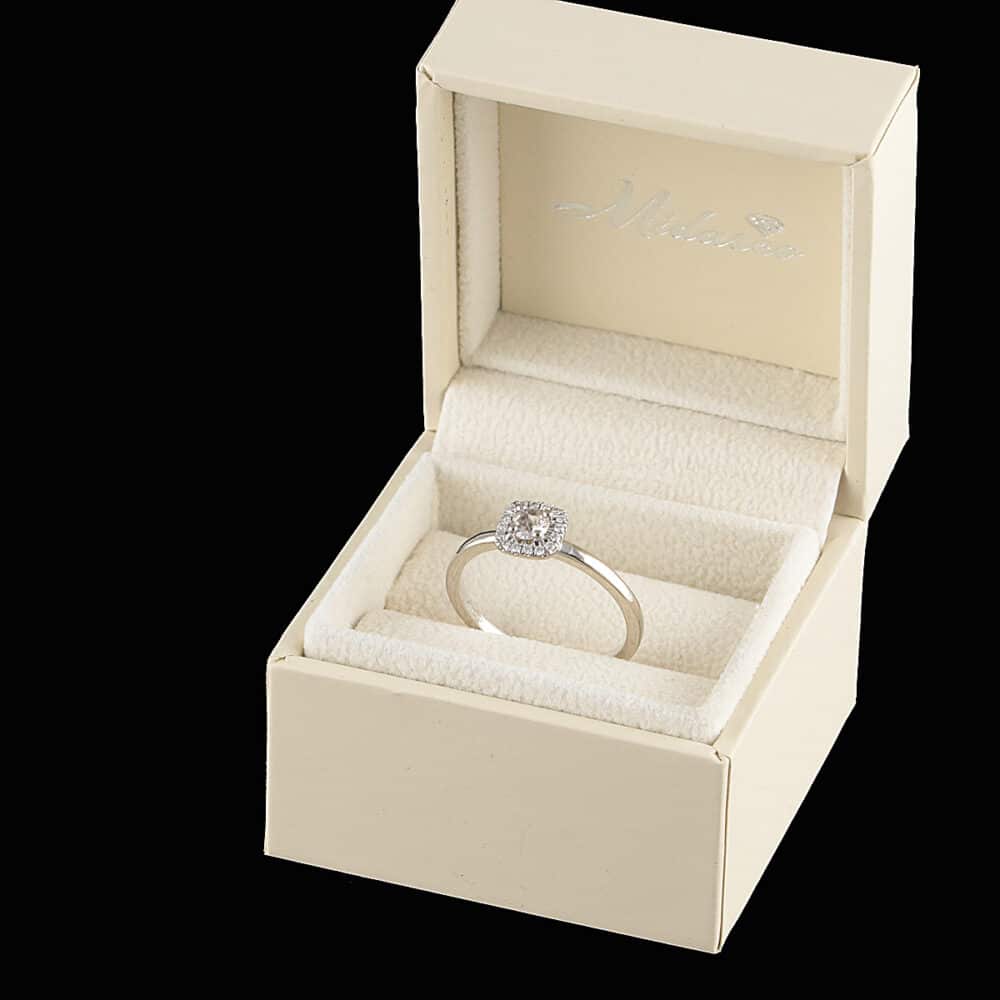Kultajousi timantti/morganiittisormus 0,25 ct (SKU 1093) - Image 3