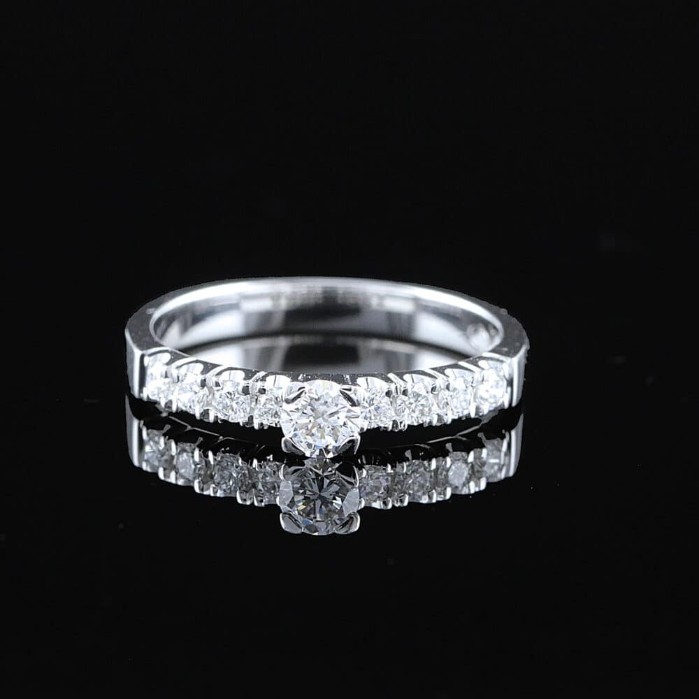 Kultajousi Princess Angela timanttisormus 0,43ct (SKU 1094)