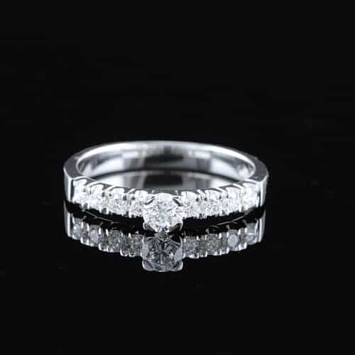 Kultajousi Princess Angela timanttisormus 0,43ct (SKU 1094)