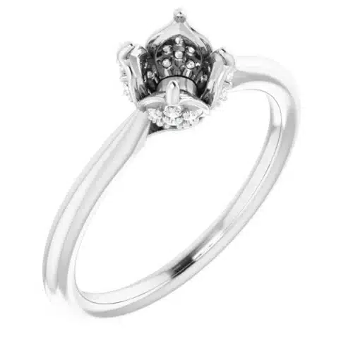 Semi-mount runkotimanteilla 0,12ct (SKU 1104)