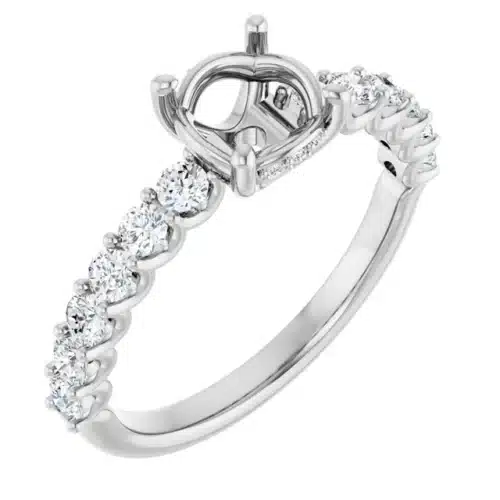 Semi-mount runkotimanteilla 0,62ct (SKU 1105)