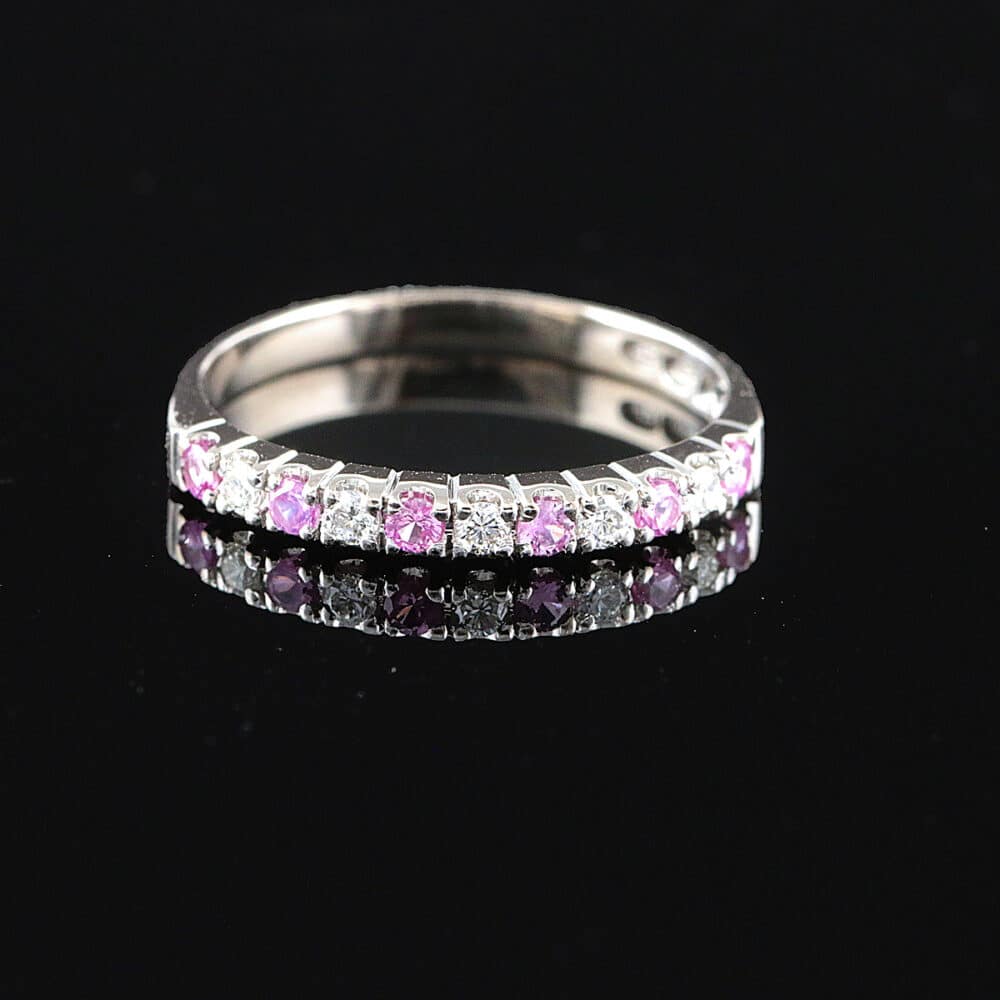 Kultajousi princess Christina timantti/safiirisormus n.0,28ct
