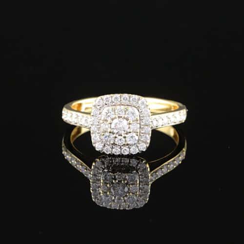 Kultajousi timanttisormus 0,65 ct (SKU 1118)