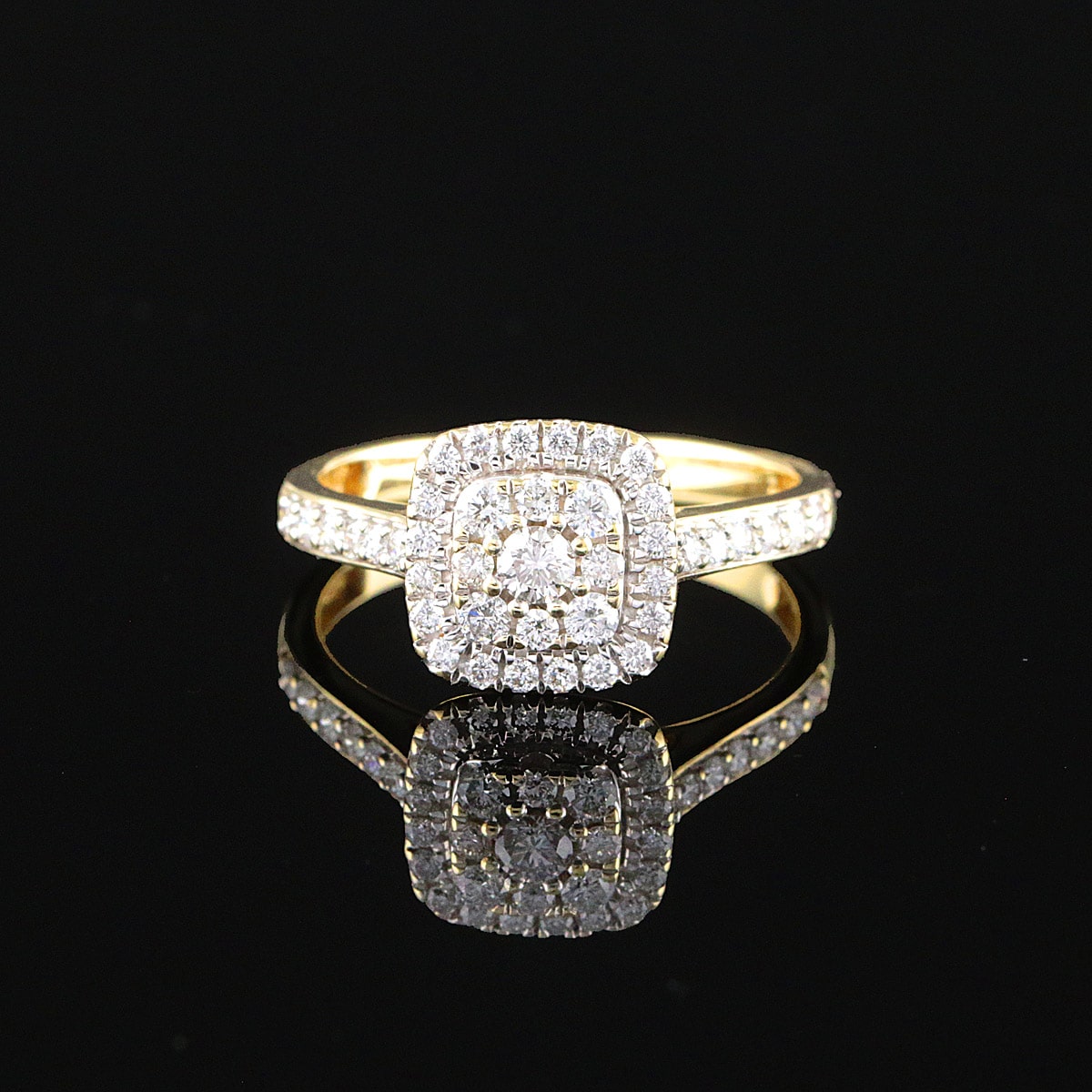 Kultajousi timanttisormus 0,65 ct (SKU 1118)