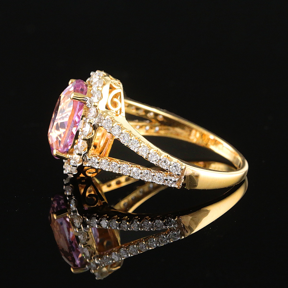 Timantti/kunziittisormus n.6,75ct (SKU 1129) - Image 2